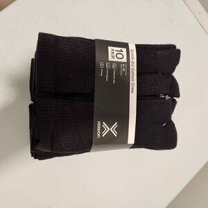 XERSION Men's Quick Dry Cotton Crew Socks - Pack of 10